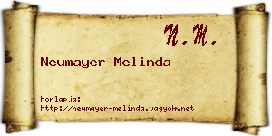 Neumayer Melinda névjegykártya
